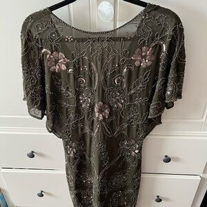 Molly Bracken Green Long Sleeve Dress